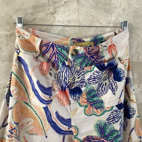 Anthropologie x Sarah Gordon, Colette Wide Leg Crop Pants - Size 30 - Resortwear - Picture 6 of 10